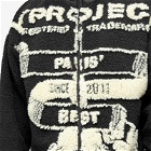 Y-Project Men's PARIS' BEST JACQUARD FLEECE JACKET in Black/Off White