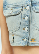 Courrèges Denim Crop Vest