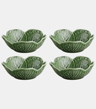Bordallo Pinheiro Cabbage set of 4 ceramic bowls
