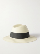 Frescobol Carioca - Rafael Grosgrain-Trimmed Straw Fedora - White