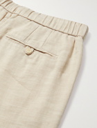 FRESCOBOL CARIOCA - Oscar Slim-Fit Tapered Linen and Cotton-Blend Drawstring Trousers - Neutrals