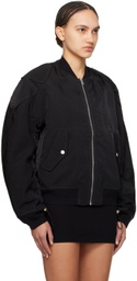 Dion Lee Black Zip Bomber Jacket