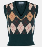 Prada Argyle virgin wool sweater vest