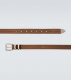 Brunello Cucinelli Debossed leather belt