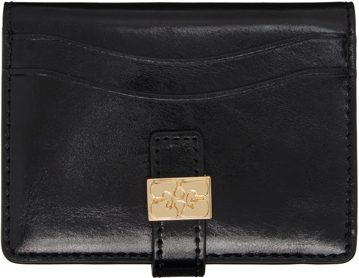 GANNI Black Sue Slim Card Holder