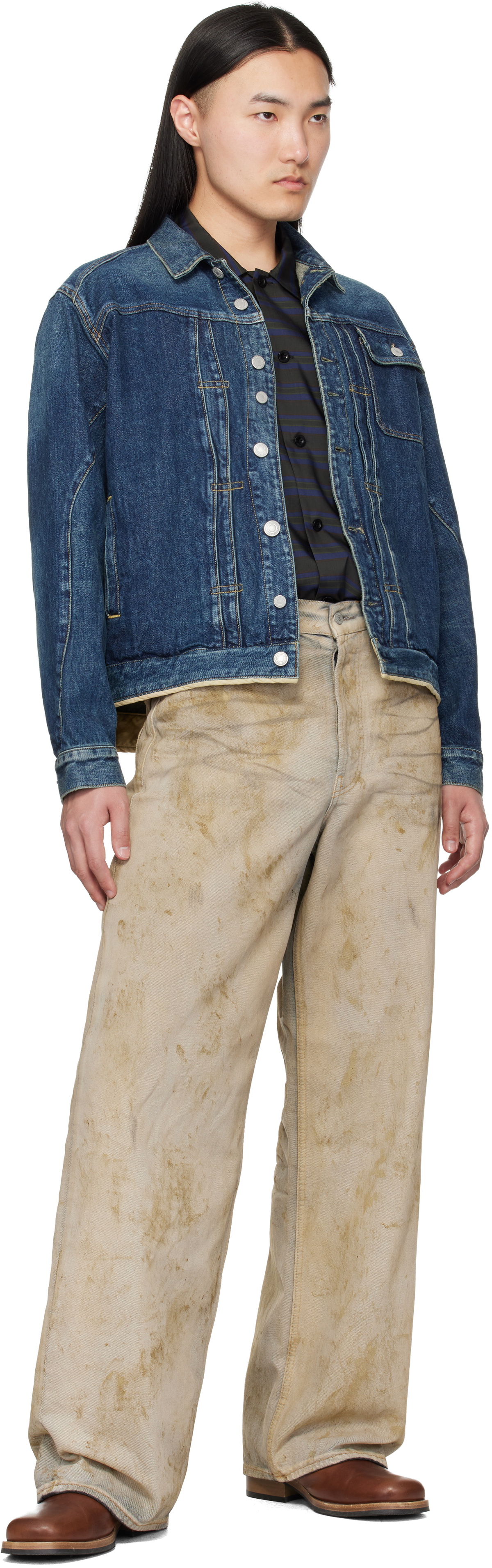 UNDERCOVER Navy UC1F4204-1 Denim Jacket