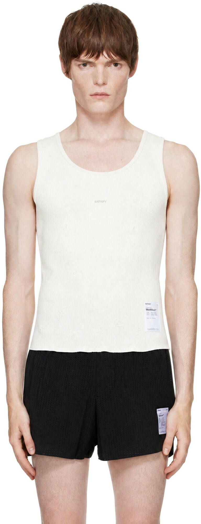 Satisfy Off-White MothTech Waffle Singlet Tank Top