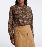 Moncler Floral cotton corduroy shirt