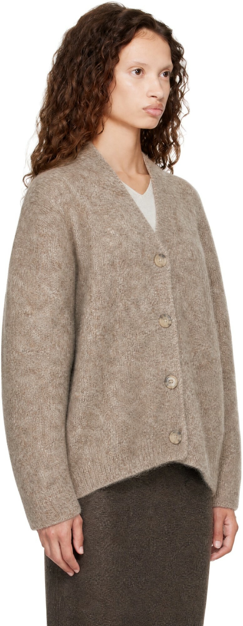 Lauren Manoogian Gray Brushed Cardigan