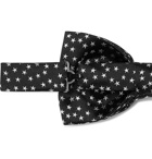 Paul Smith - Pre-Tied Star Embroidered Silk Bow Tie - Men - Black