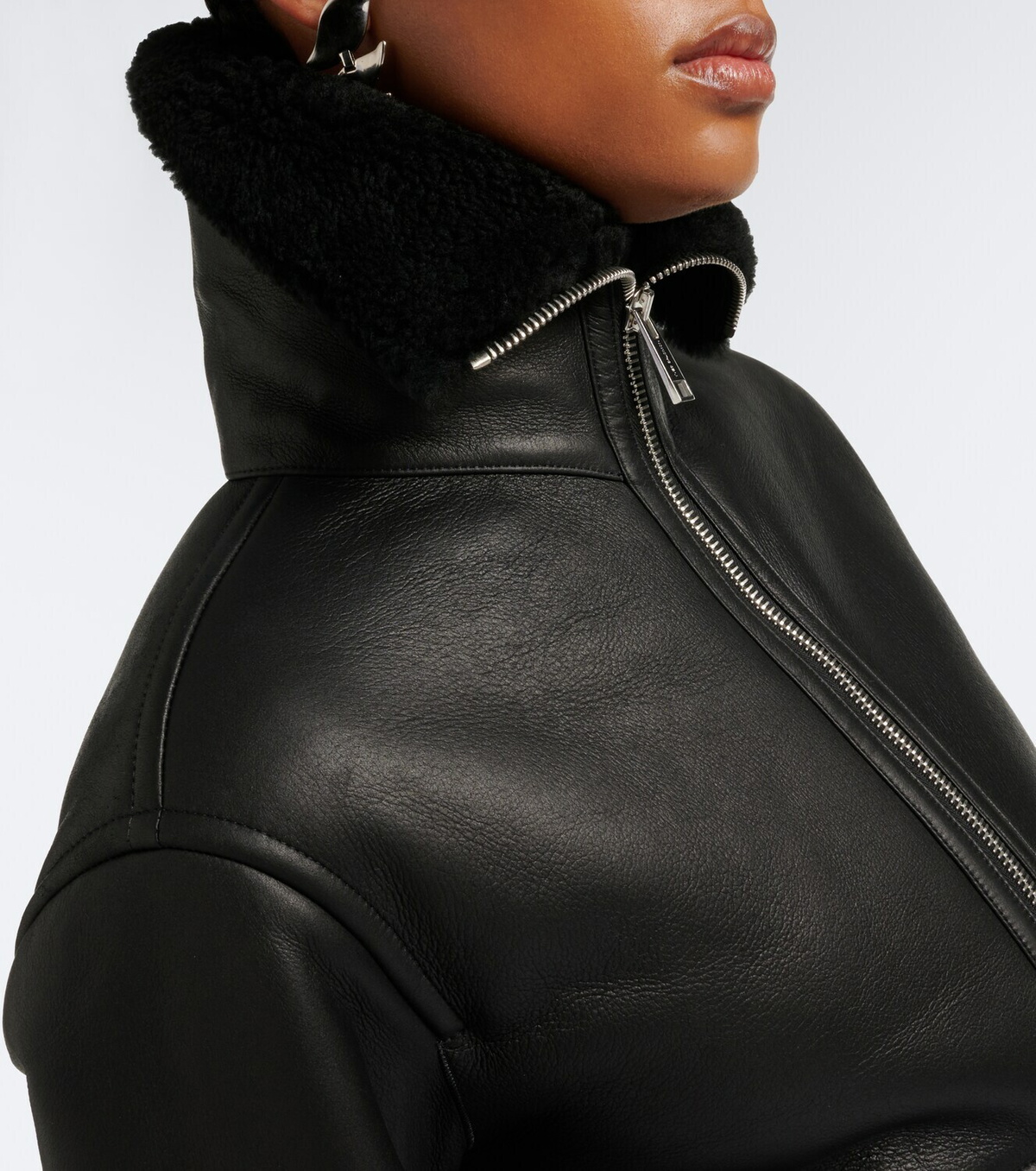 Yves Salomon Shearling-lined leather jacket