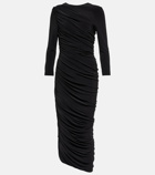 Norma Kamali Diana ruched jersey maxi dress