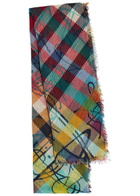 Vivienne Westwood Tartan Logo-monogrammed Wool Scarf - Red - One Size