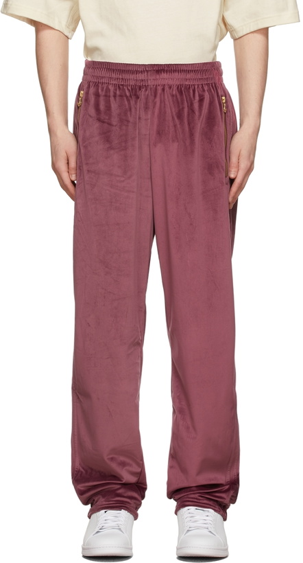 Photo: adidas Originals Burgundy Velour Track Pants