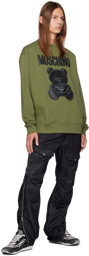 Moschino Green Teddy Bear Sweatshirt