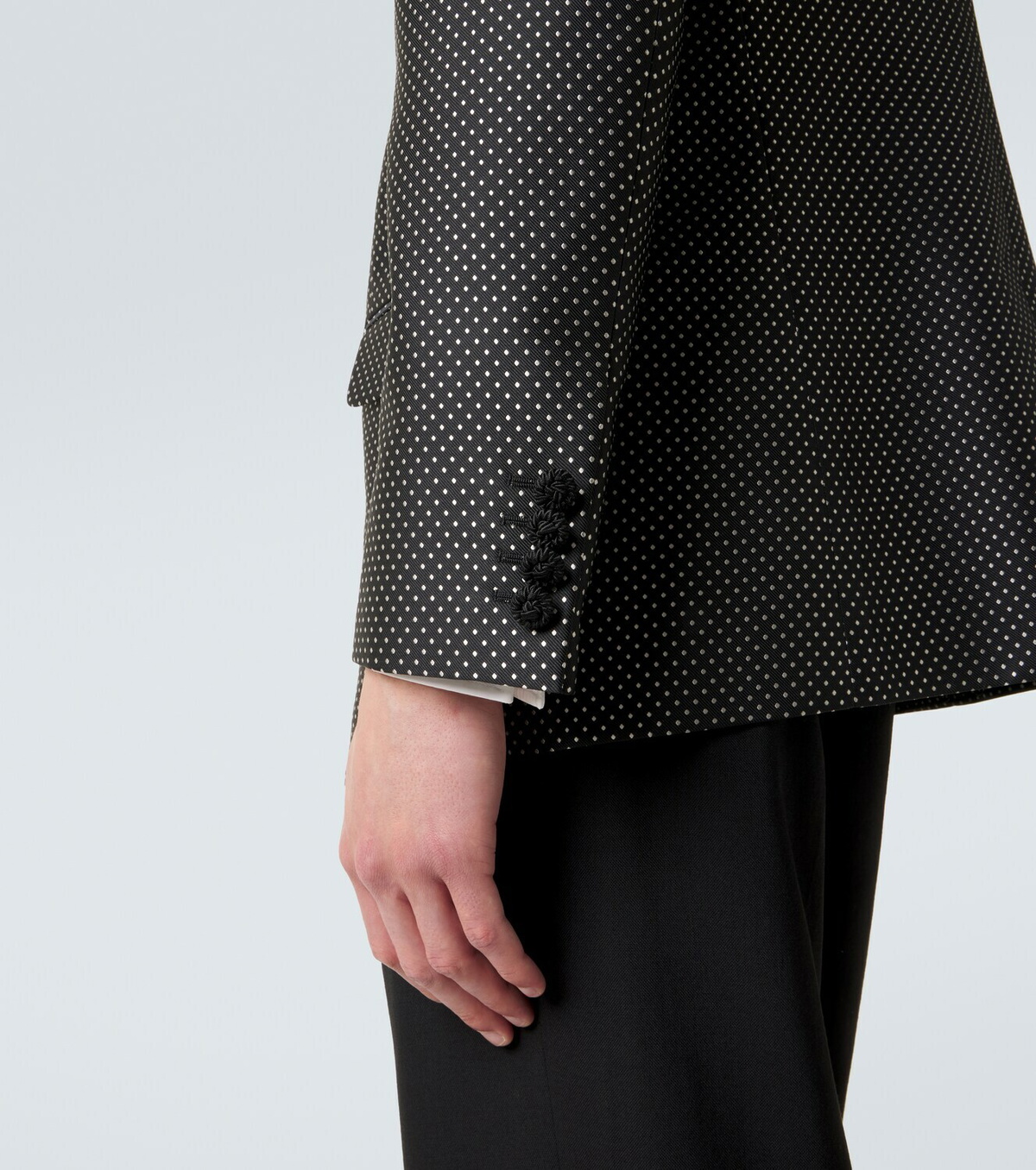 Valentino Polka-dot jacquard tuxedo jacket