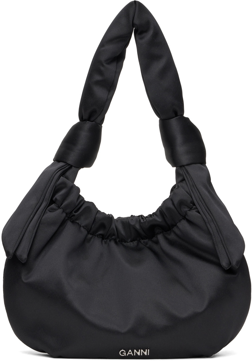 ハンドバッグ GANNI BLACK POLYESTER HANDBAG Black Black Small GANNI Bou Bag | GANNI US