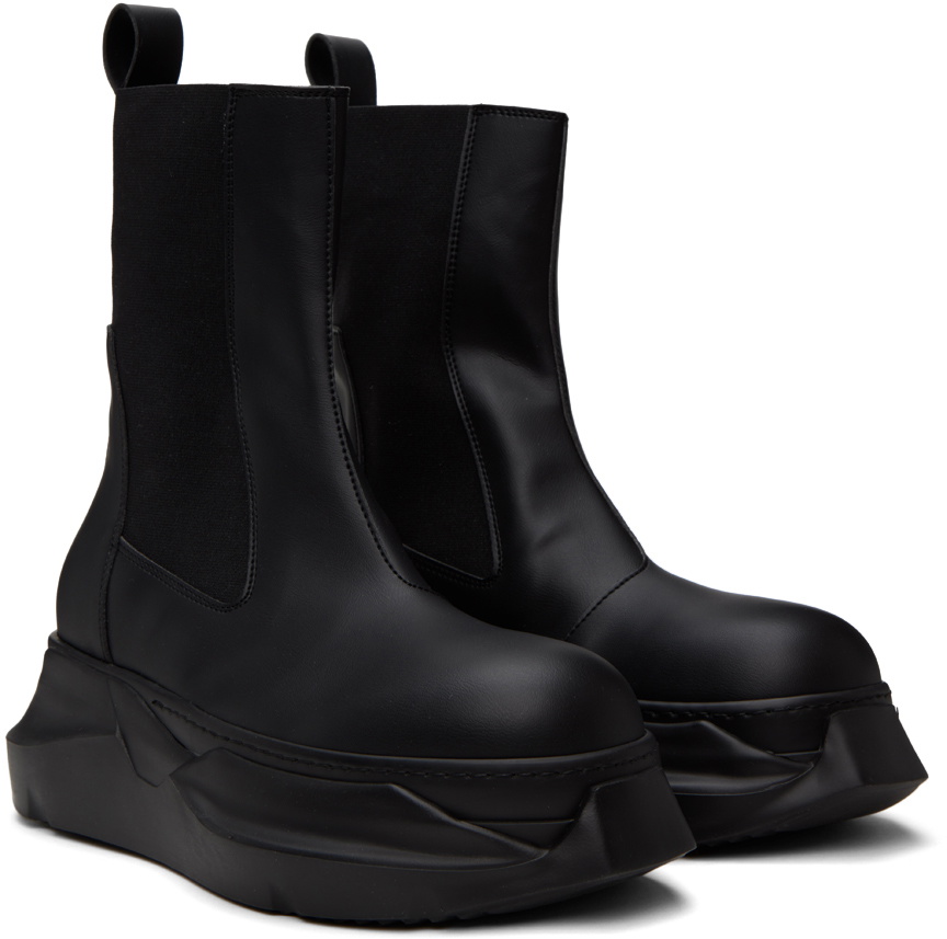 Rick Owens DRKSHDW Black Beatle Abstract Boots