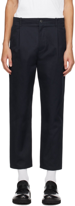 Photo: Valentino Navy Pleated Trousers