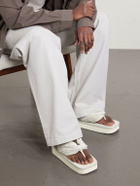 DRKSHDW by Rick Owens - Frayed Denim Sandals - White