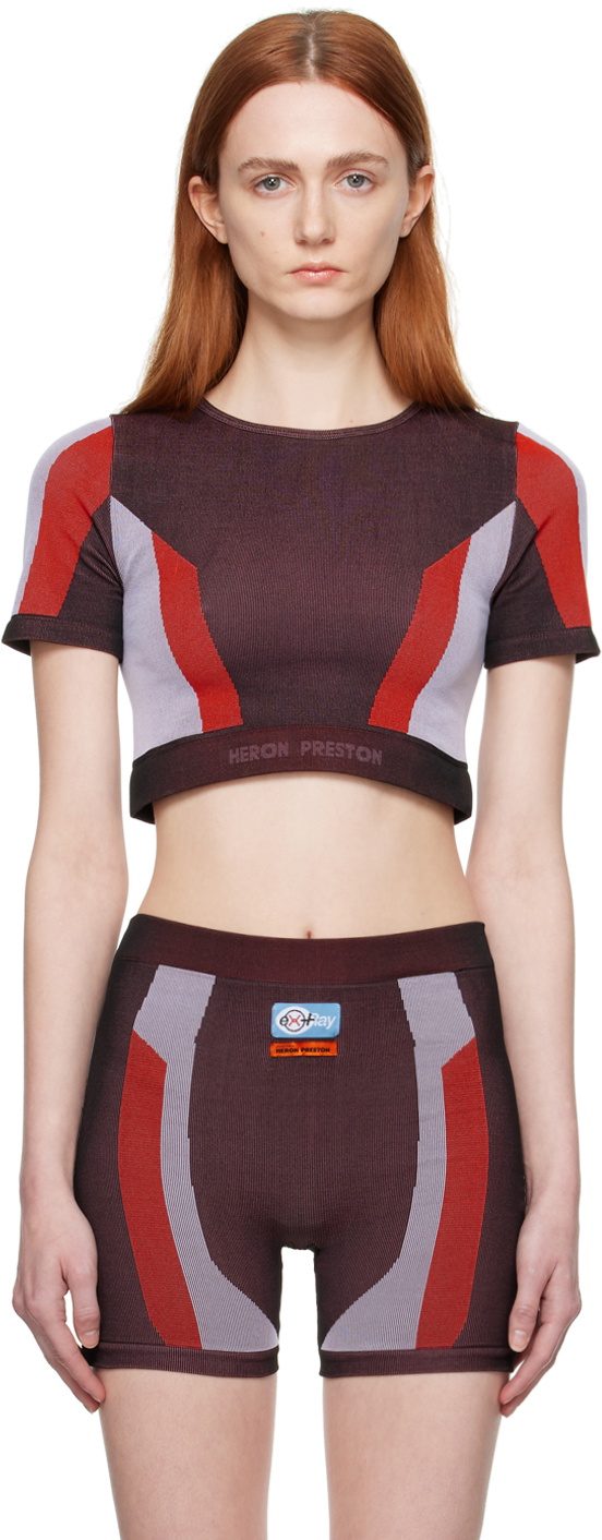 Heron Preston Brown & Red Active Top