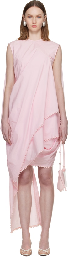 Photo: JACQUEMUS Pink 'The Traversin' Minidress