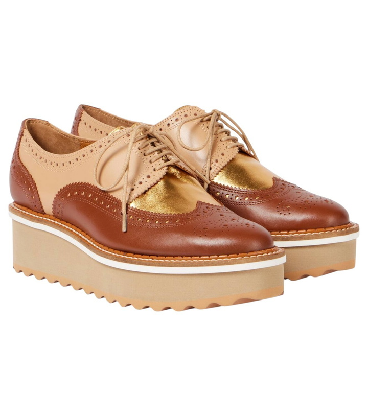 Photo: Clergerie Balma leather platform Derby shoes