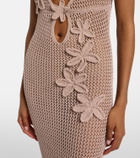 Bananhot Hilsa open-knit lamé maxi dress