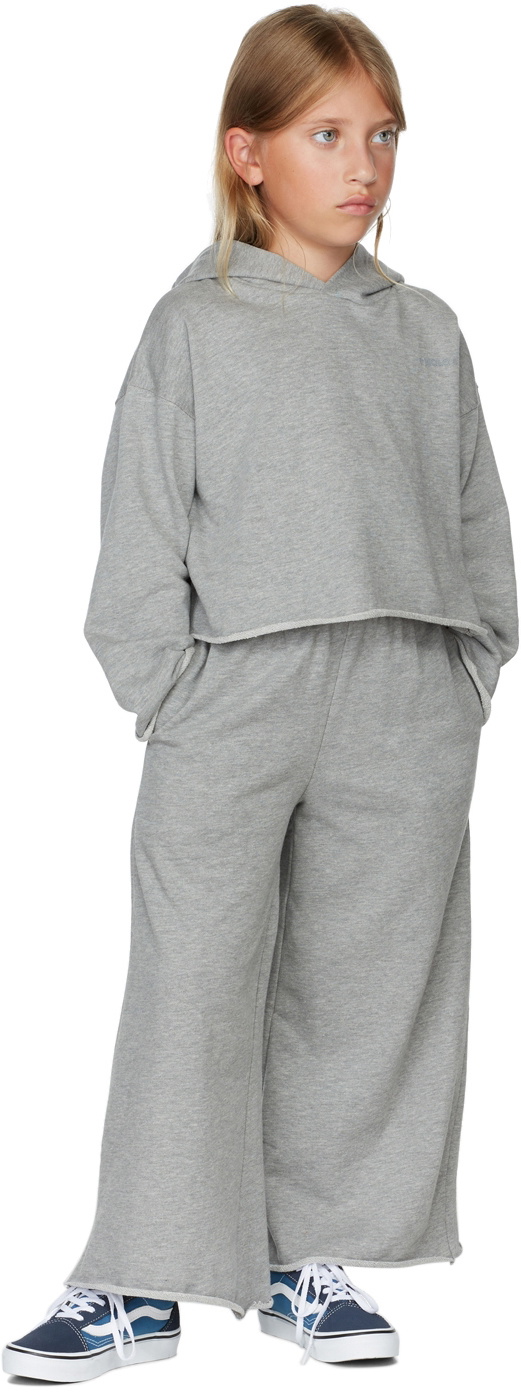 Wide-leg Joggers - Light gray melange - Kids