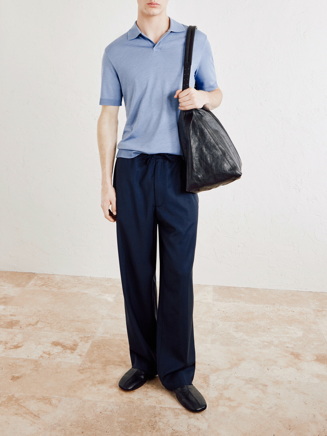 Altea - Pierre Lyocell and Cotton-Blend Polo Shirt - Blue