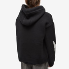 JW Anderson Men's Gothic Logo Chunky Hoody in Black/Off White