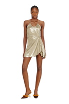 Diesel Stretch jersey mini dress with metallic finish - Dresses Womens in Beige
