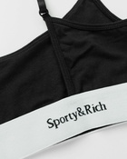 Sporty & Rich Serif Logo Bralette Black - Womens - (Sports ) Bras