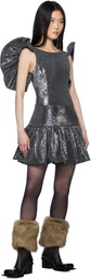 Paula Canovas Del Vas SSENSE Exclusive Black Puff Mini Dress