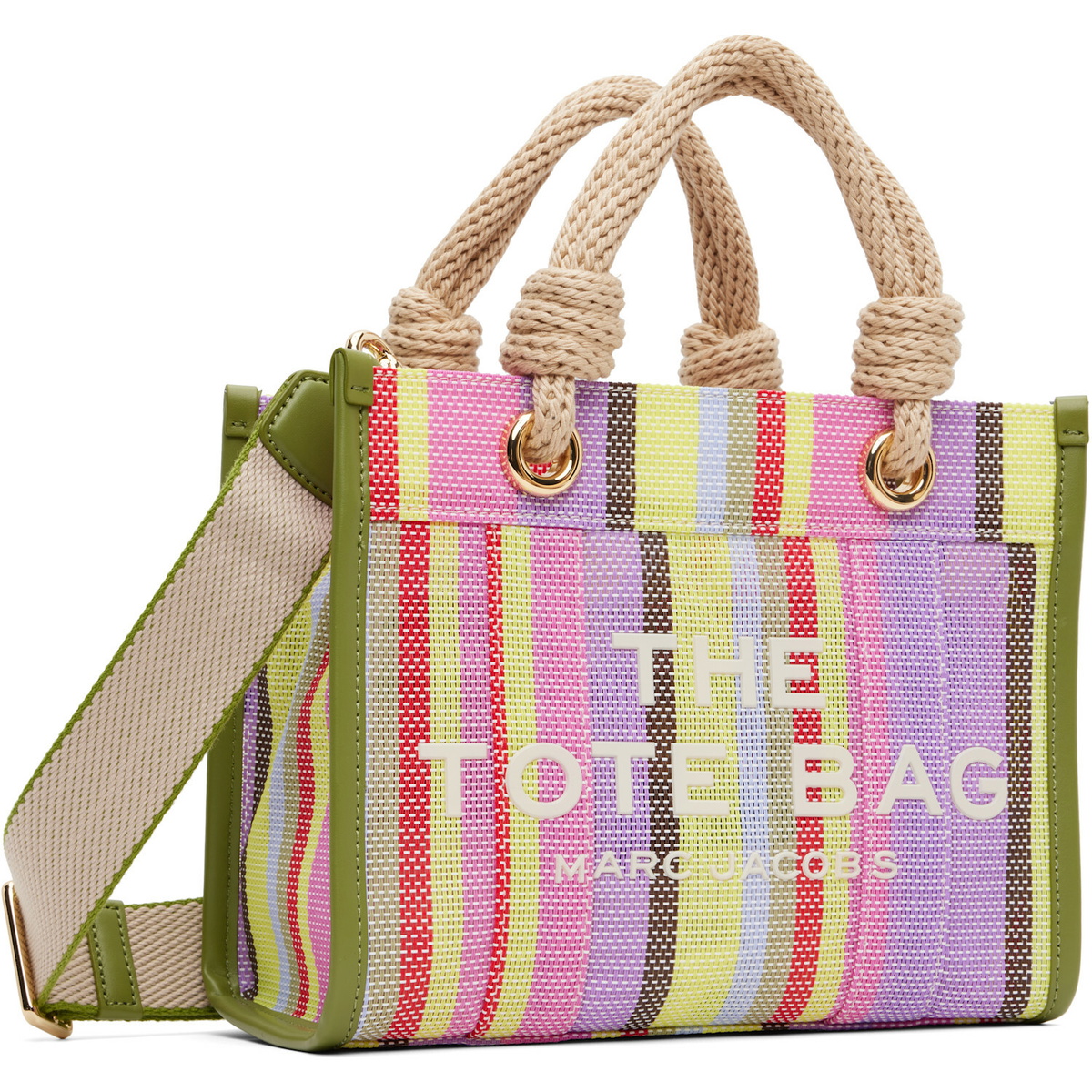 Marc Jacobs Multicolor 'The Stripe Mesh Small' Tote