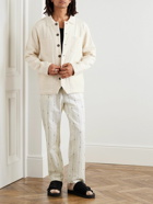 Karu Research - Tapered Embroidered Linen Trousers - White