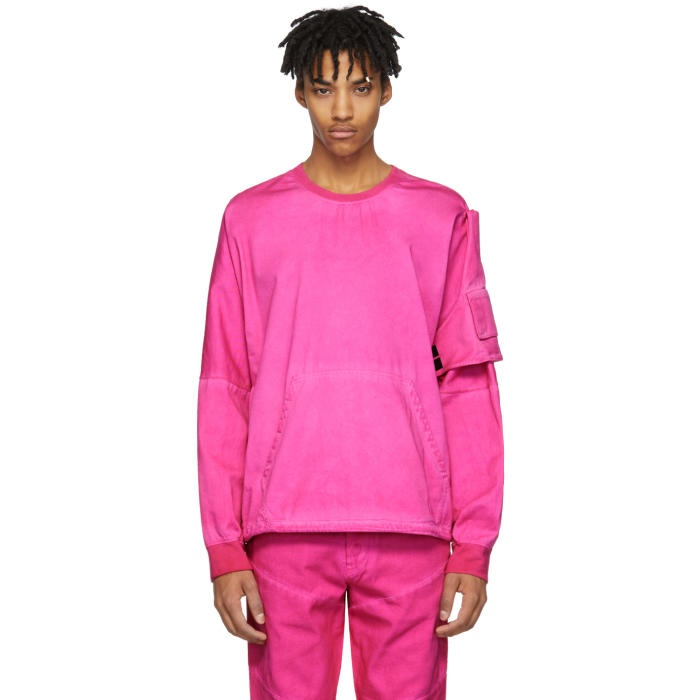 Photo: Raw Research SSENSE Exclusive Pink Hybrid Archive Collyde Sweatshirt 
