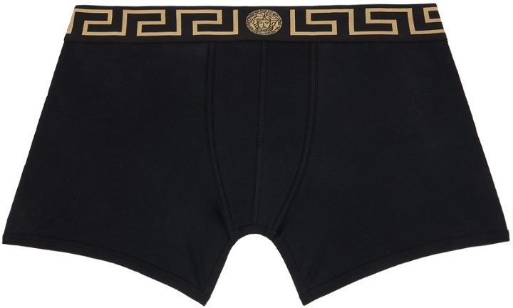 Photo: Versace Underwear Black Greca Border Long Boxers