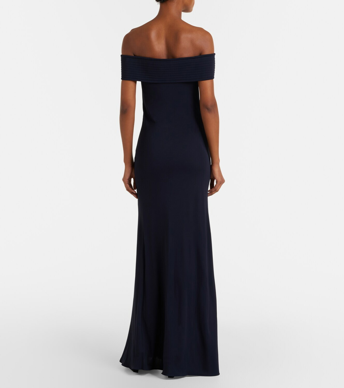 Alaïa Off-shoulder jersey maxi dress