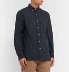 Beams Plus - Button-Down Collar Checked Cotton-Twill Shirt - Blue