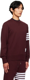 Thom Browne Burgundy Classic Loopback 4-Bar Sweatshirt