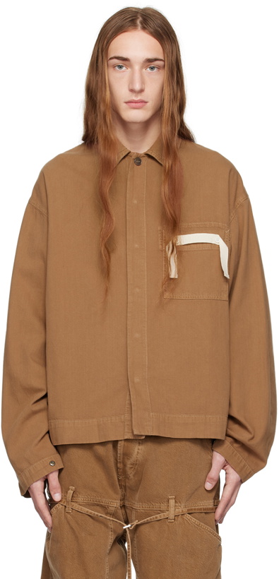 Photo: Jacquemus Brown Le Chouchou 'La Chemise De Nîmes' Shirt