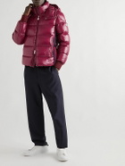 Moncler - Lunetiere Webbing-Panelled Quilted Nylon Hooded Down Jacket - Red