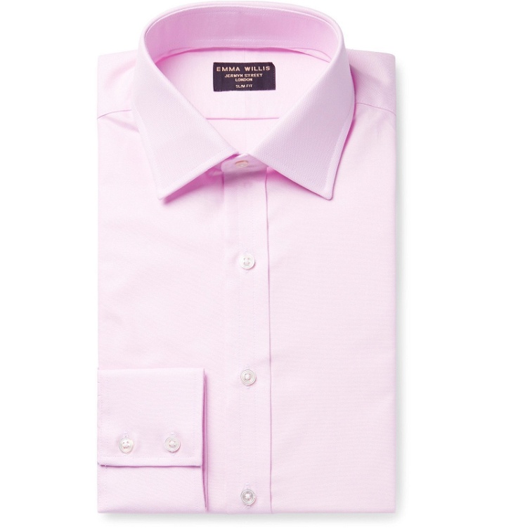 Photo: Emma Willis - Pink Slim-Fit Cotton Oxford Shirt - Pink