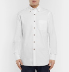Beams F - White Slim-Fit Button-Down Collar Cotton Shirt - Men - White