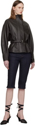 JACQUEMUS Brown 'The Ciro' Leather Jacket
