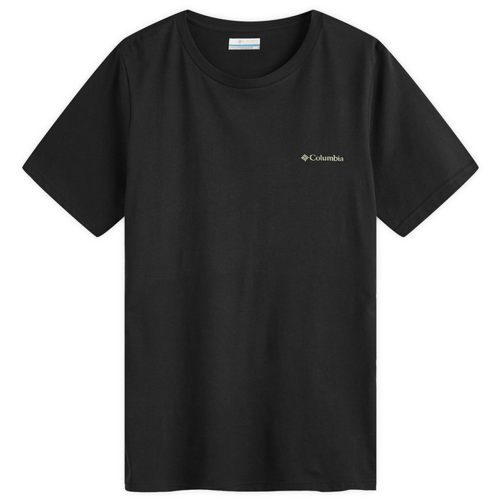 Photo: Columbia Men's Rapid Ridge Back Graphic T-Shirt II in Black