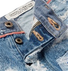 KAPITAL - Slim-Fit Distressed Denim Jeans - Men - Indigo