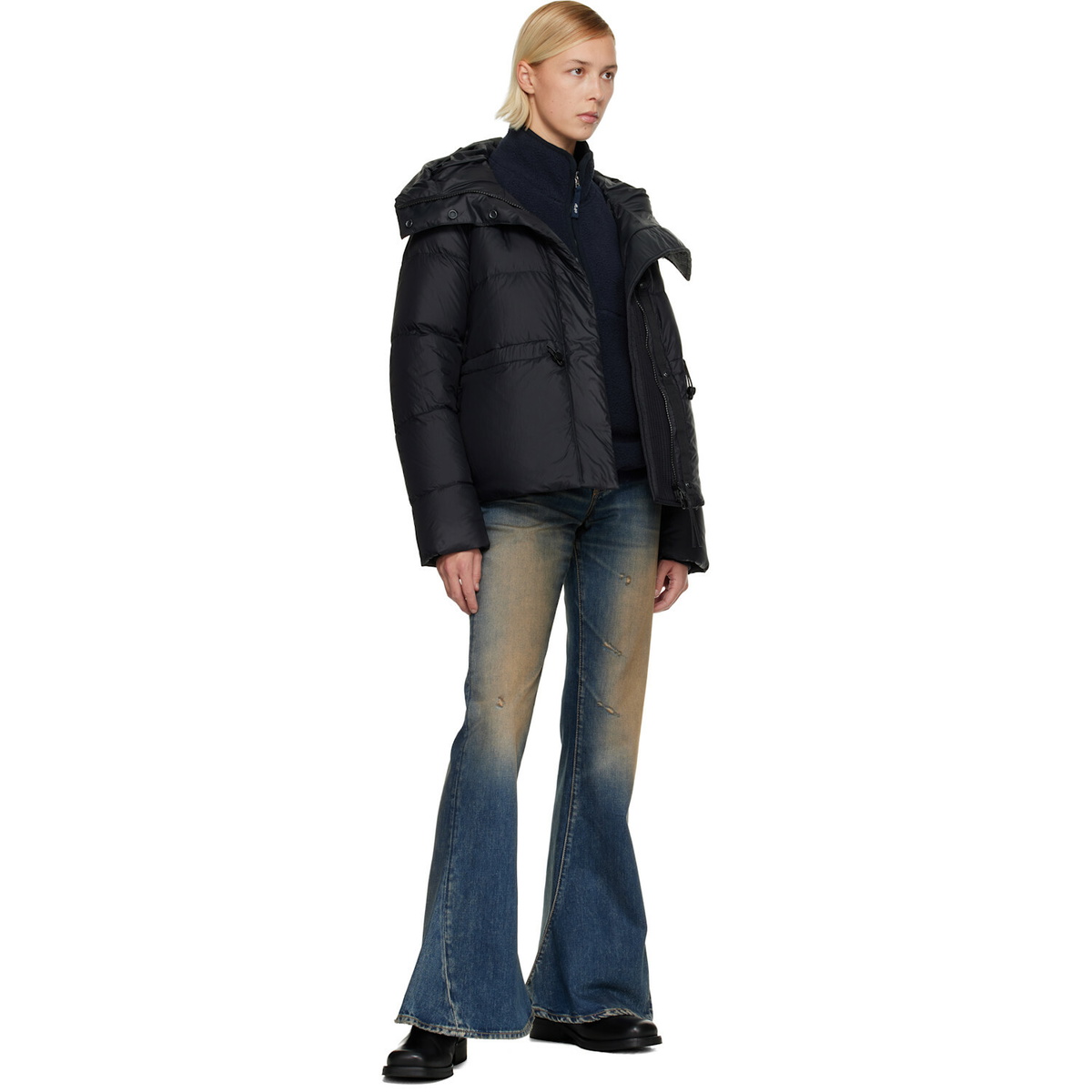 Canada Goose Black 'Tonal Label' Montgomery Down Jacket