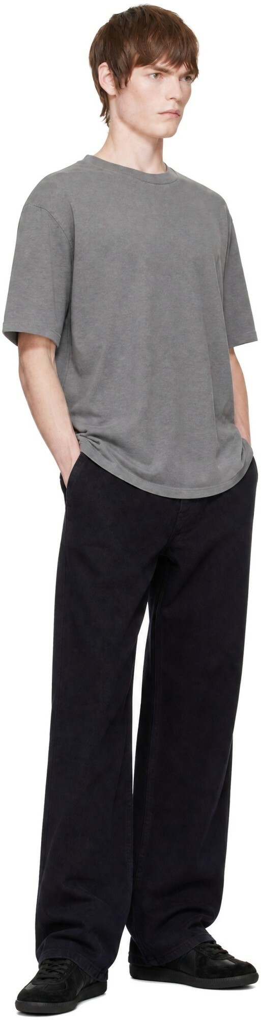 Noah Purple Brushed Pleated Jeans